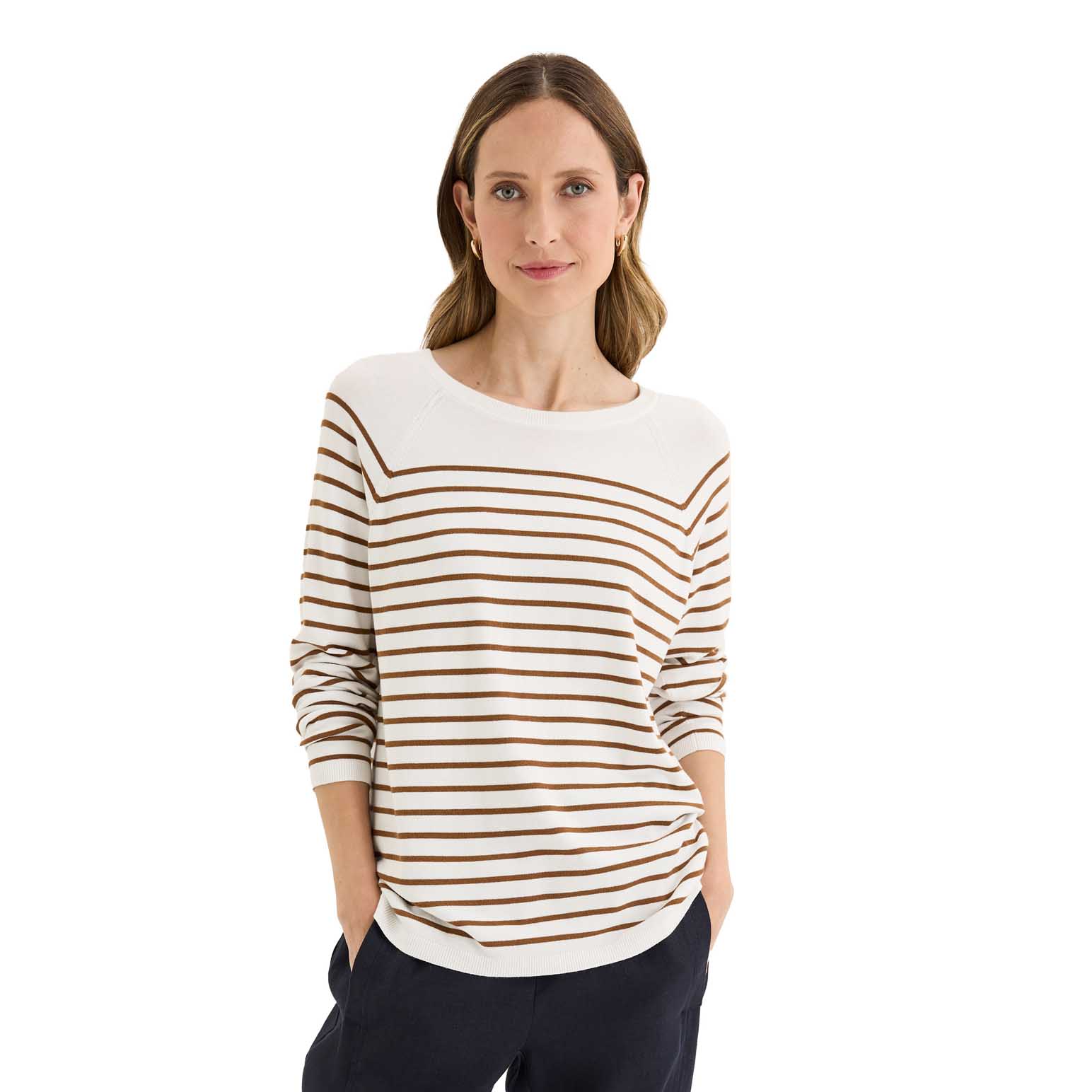 Yarra Trail Border Stripe Knit Top